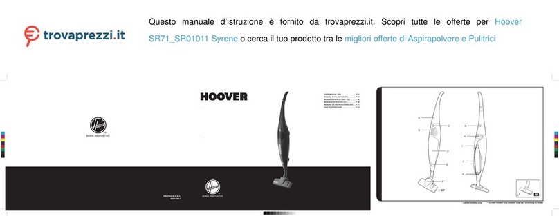 Hoover SR71 SR01011 User manual