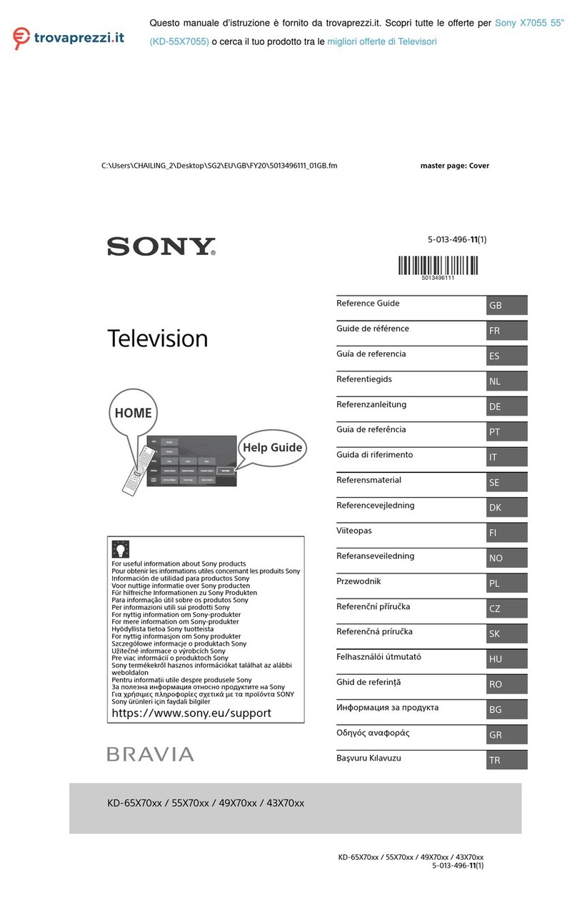 Sony BRAVIA KD-55X70 Series User manual