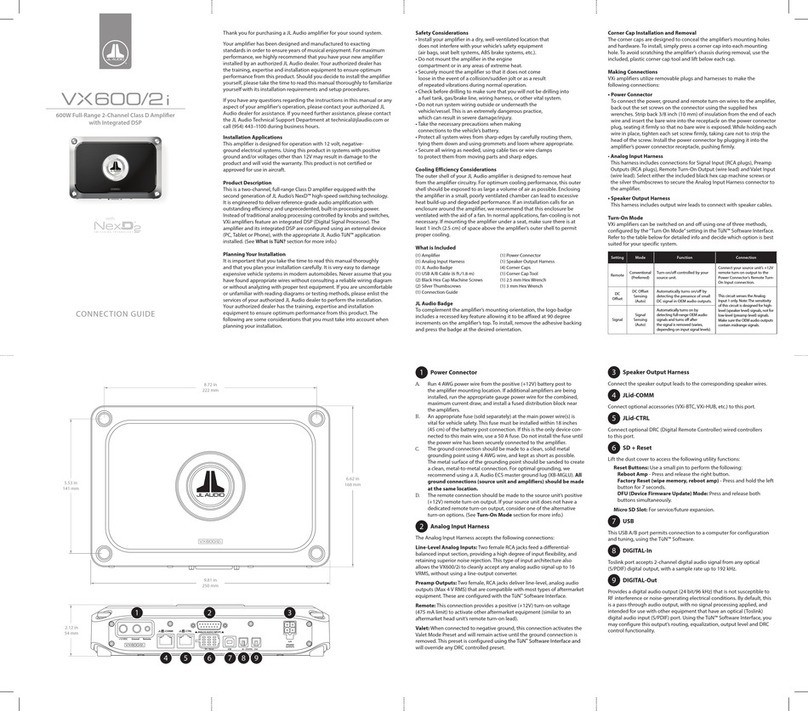 JL Audio VX600/2i Connection guide
