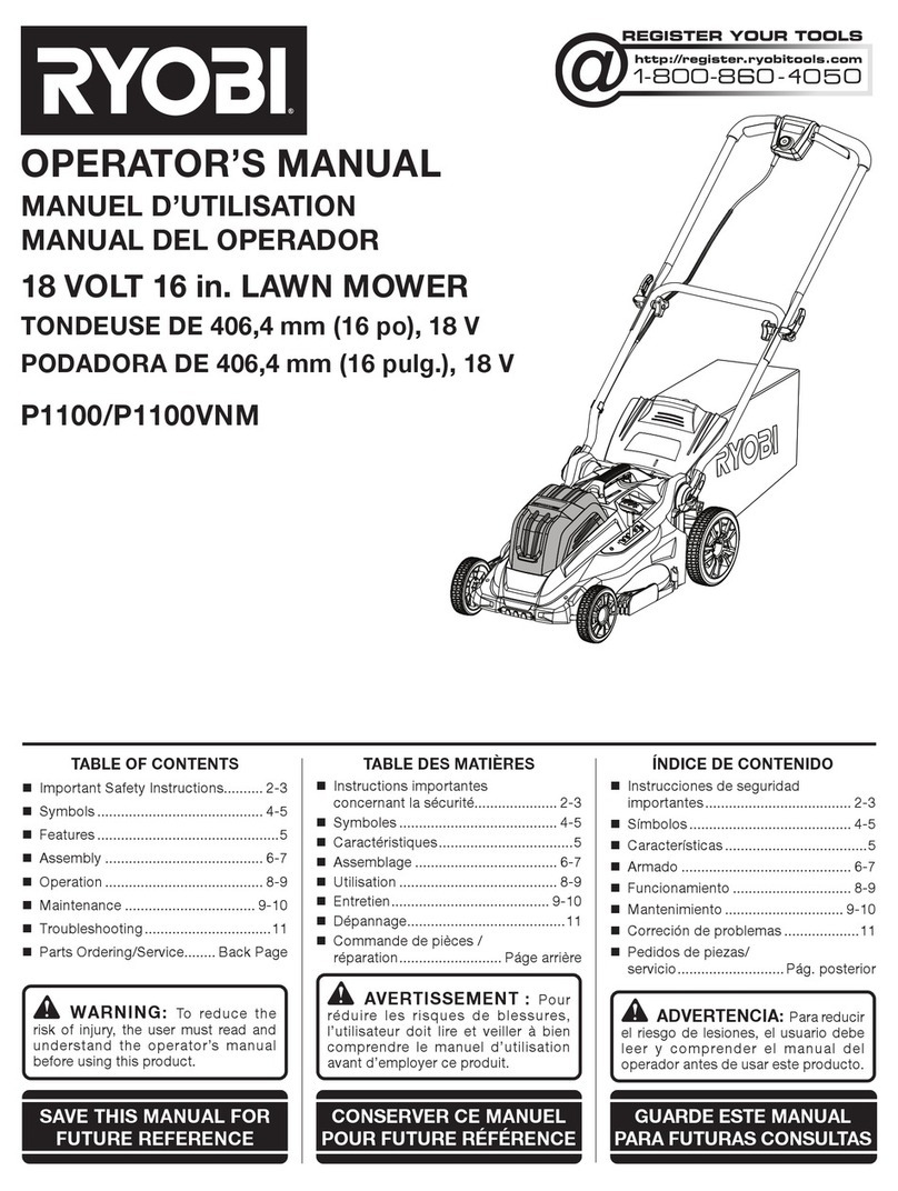 Ryobi P1100VNM Operator's manual