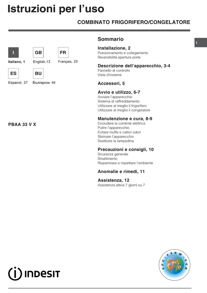 Indesit PBAA 33 V X operating instructions