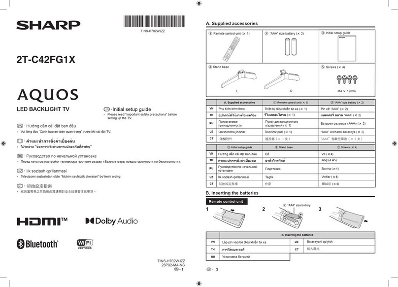 Sharp AQUOS 2T-C42FG1X Manual