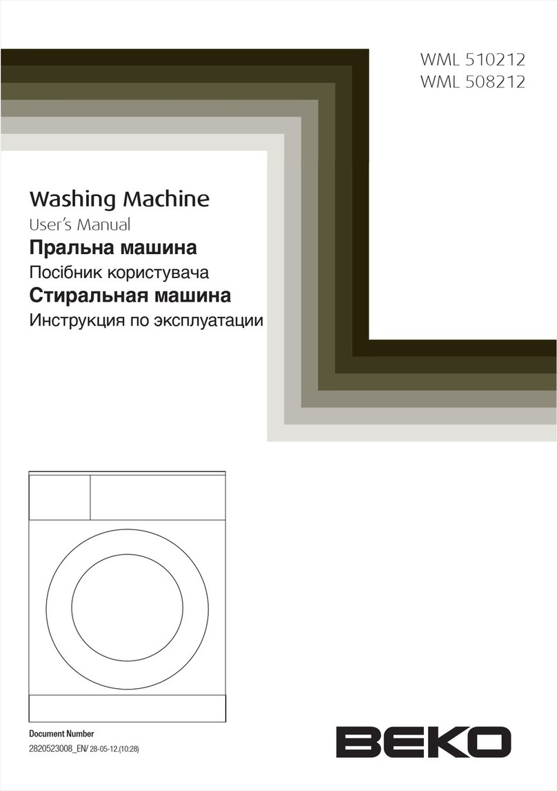 Beko WML 510212 User manual