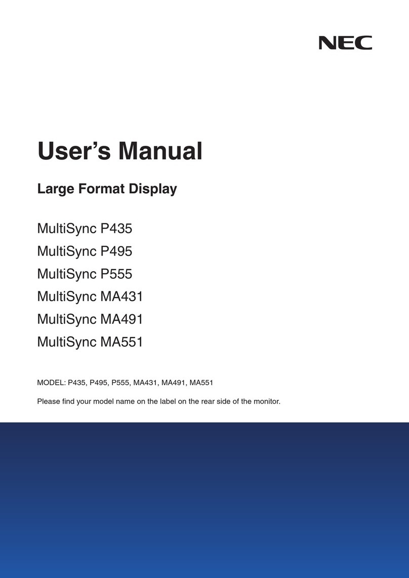 NEC MultiSync P495 User manual