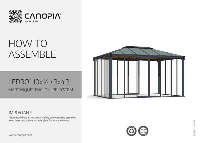 Palram Canopia Ledro 10x14 How to assemble