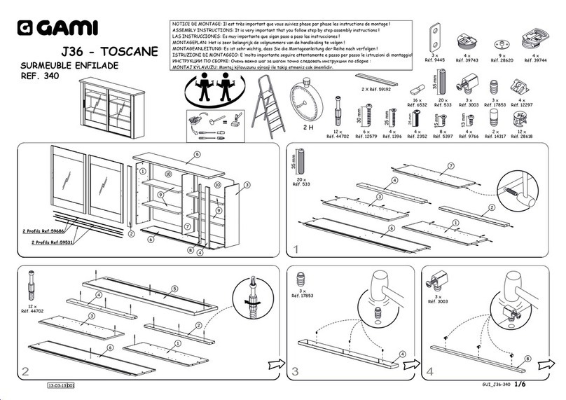 Gami TOSCANE J36 Assembly instructions