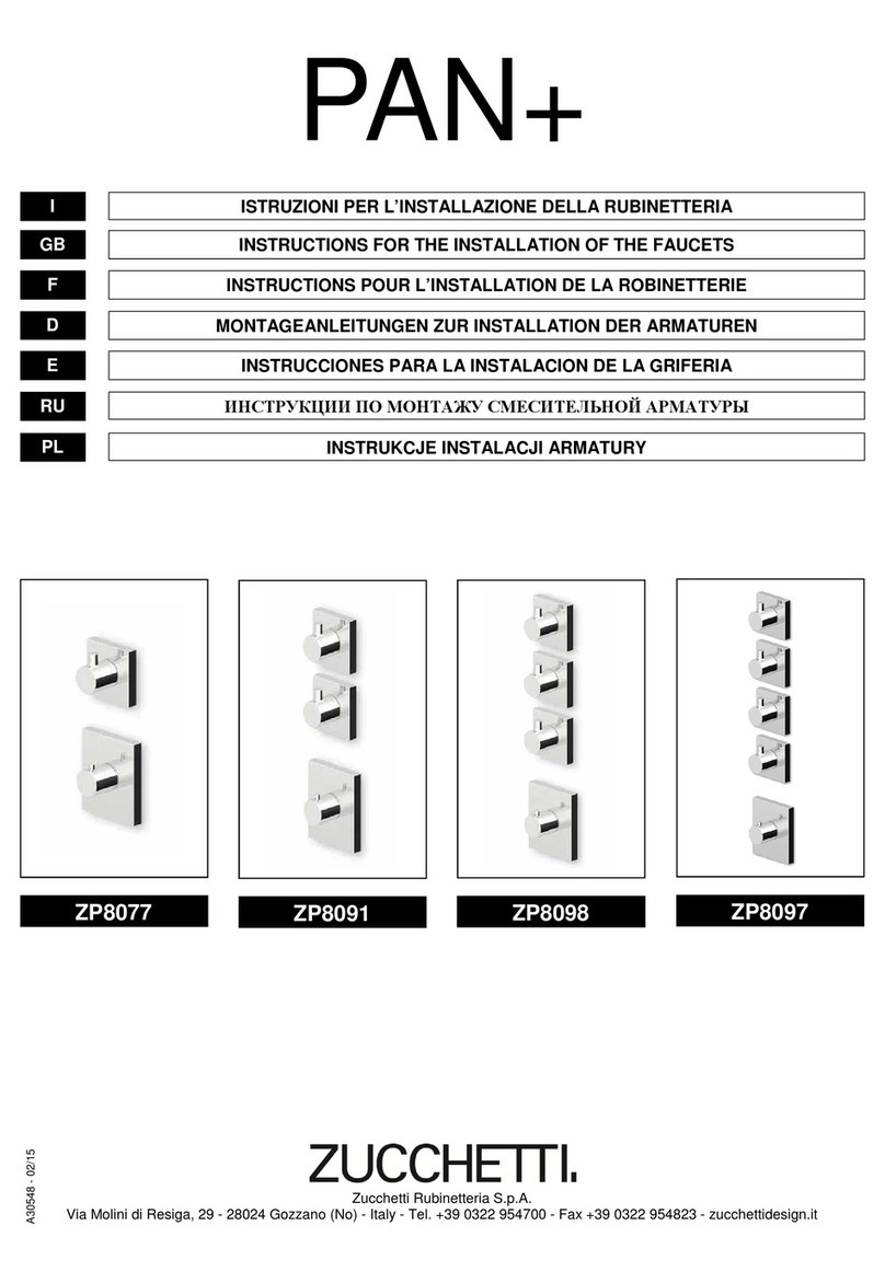 ZUCCHETTI ZP8097 Instruction for the installation ZUCCHETTI ZP8097 Instruction for the installation
