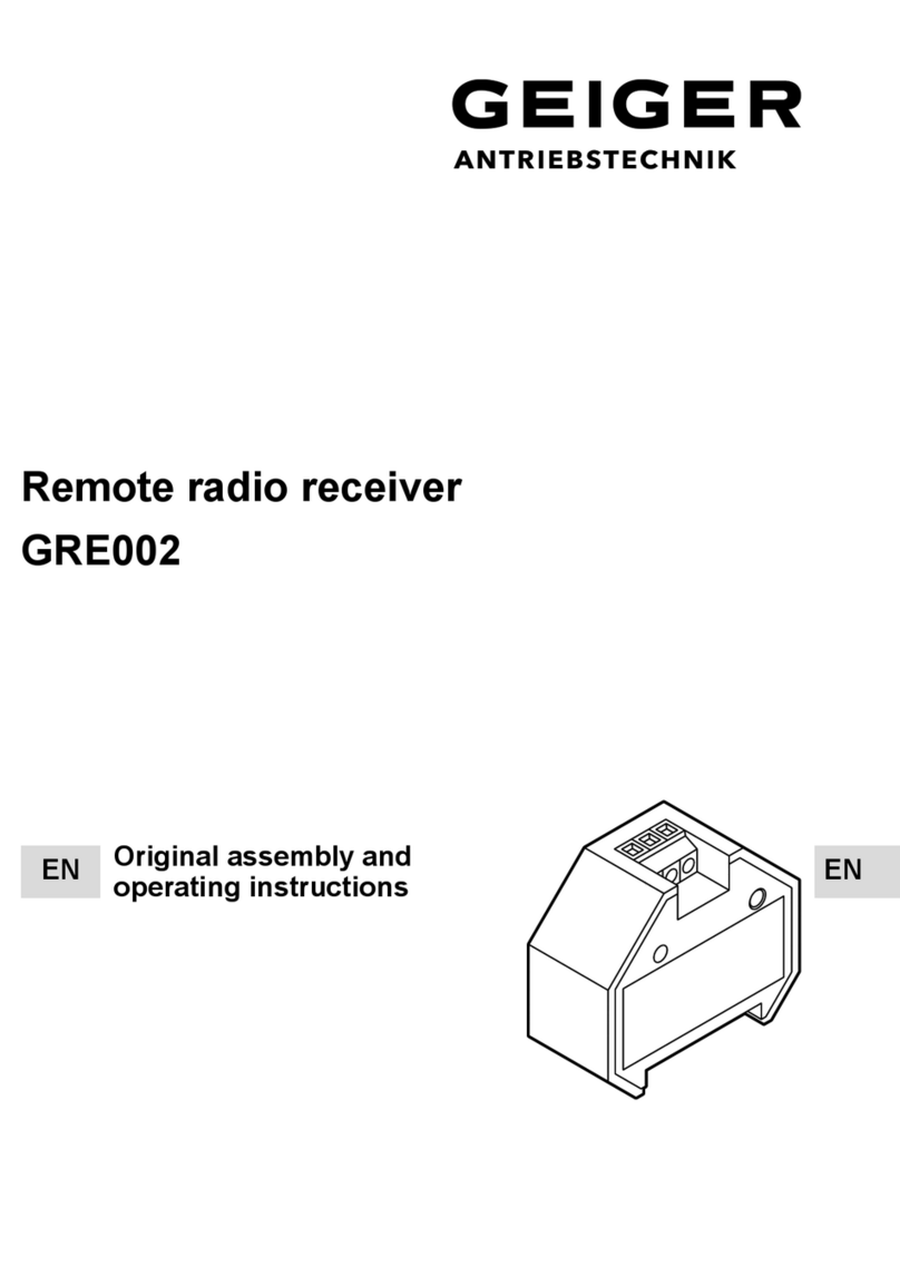 GEIGER GRE002 User manual