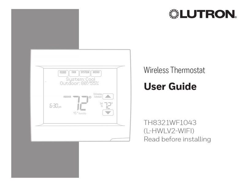 Lutron Electronics TH8321WF1043 User manual Lutron Electronics TH8321WF1043 User manual