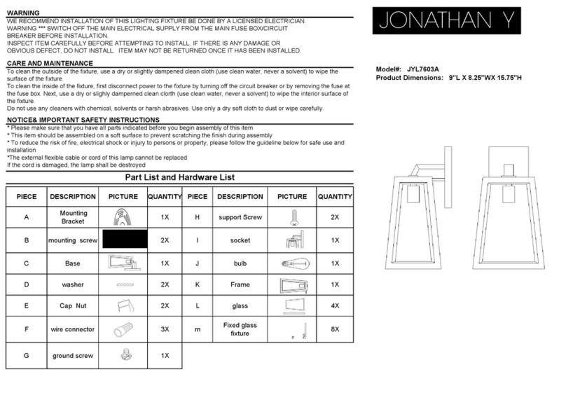 JONATHAN Y Pasadena JYL7603A manual