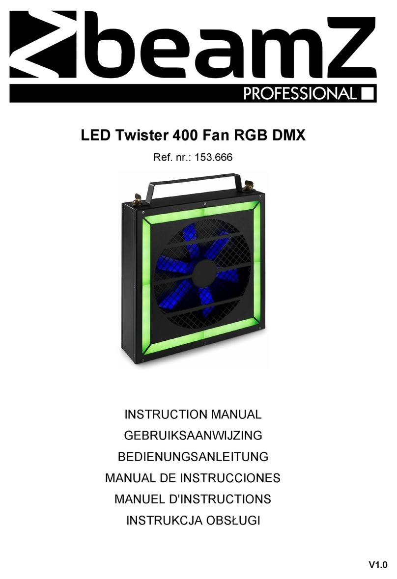 Beamz professional LED Twister 400 Fan RGB DMX User manual