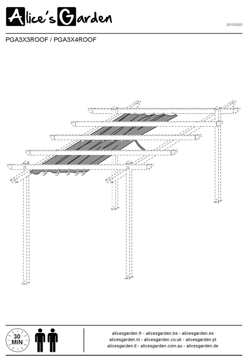 Alice's Garden PGA3X3ROOF User manual