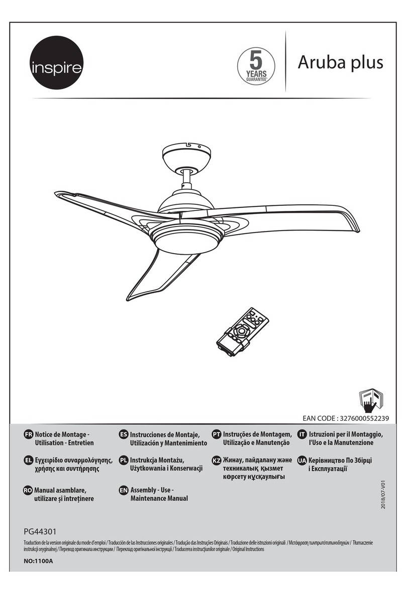 Inspire Aruba plus Assembly, Use, Maintenance Manual Inspire Aruba plus Assembly, Use, Maintenance Manual