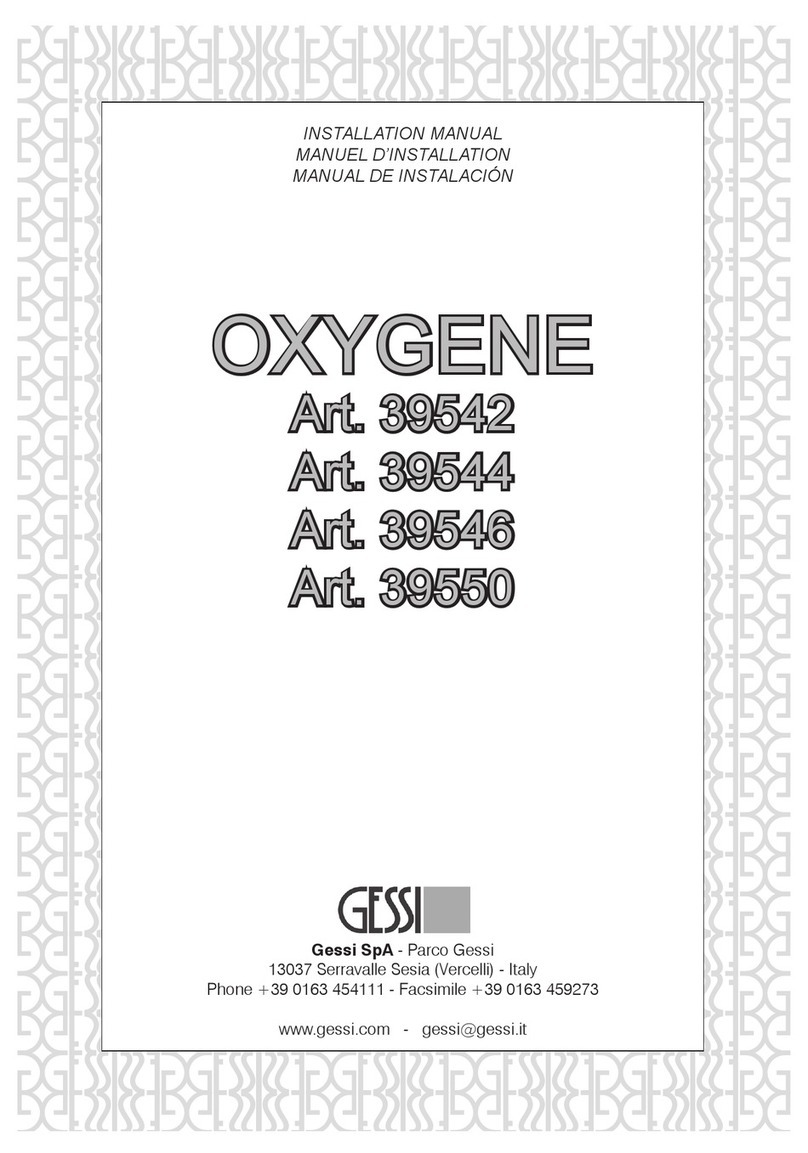 Gessi OXYGENE 39542 User manual Gessi OXYGENE 39542 User manual