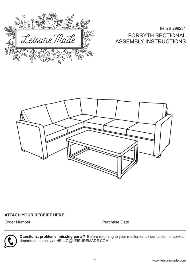 Leisure made FORSYTH SECTIONAL 299231 Assembly instructions