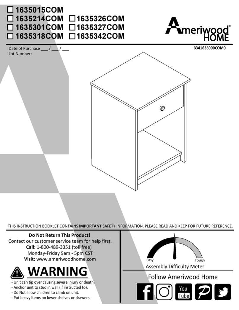Ameriwood HOME 1635015COM Instruction booklet