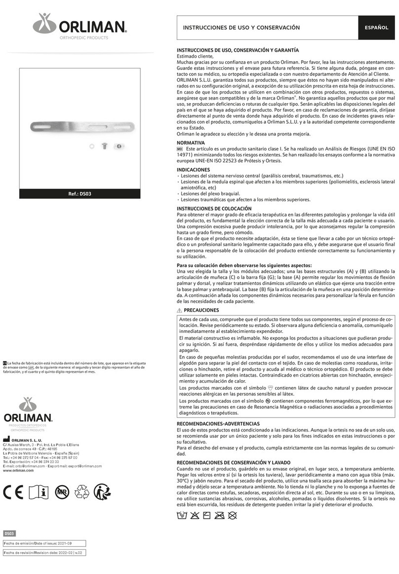 Orliman DS03 Operation instructions