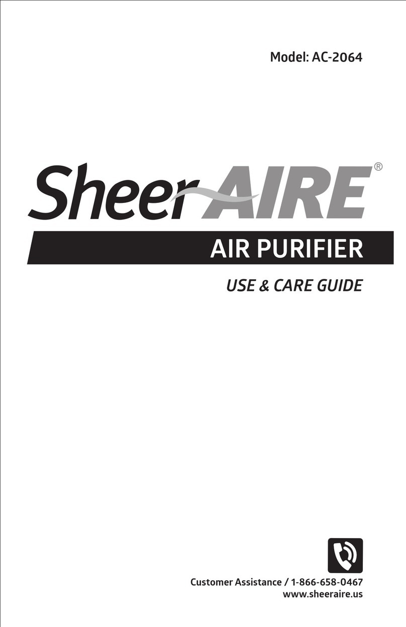 SheerAIRE AC-2064 Use & care guide