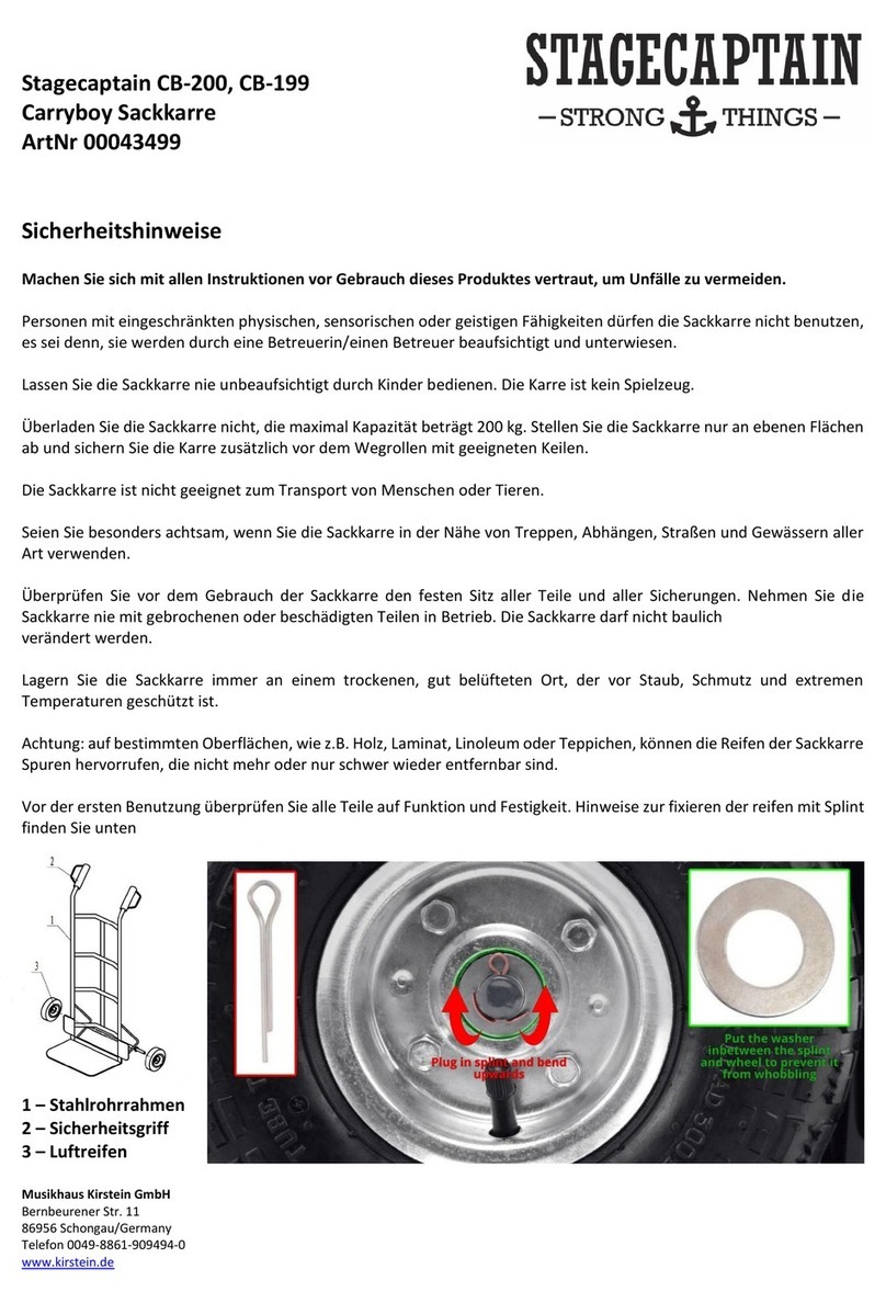 Stagecaptain Carryboy Sackkarre CB-199 quick start guide