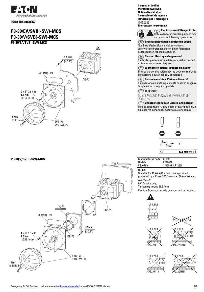 Eaton P3-30/EA/SVB-SW-MCS Manual