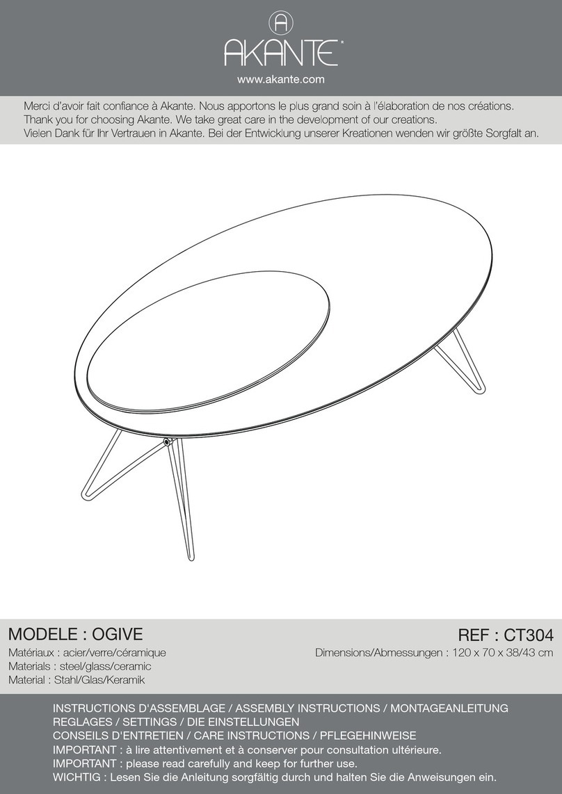 AKANTE OGIVE CT304 Assembly instructions