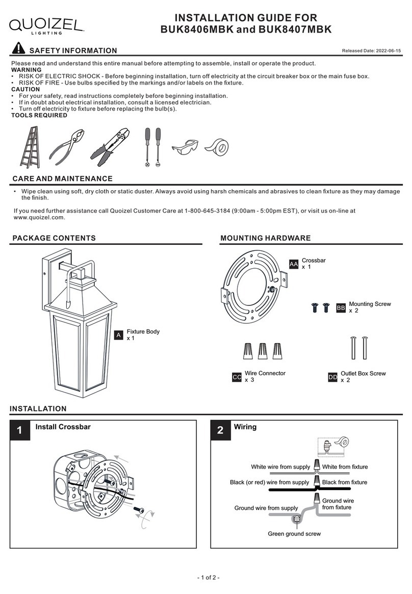 Quoizel BUK8406MBK installation guide