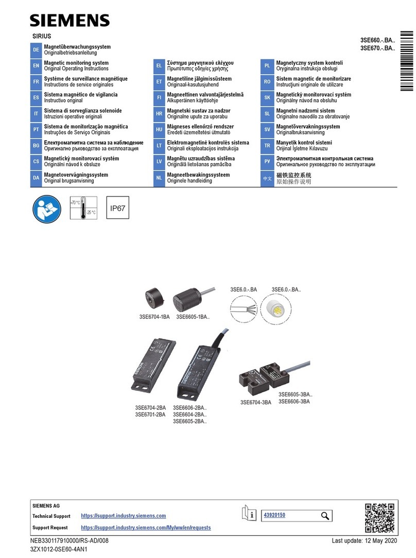 Siemens SIRIUS 3SE670 BA Series User manual