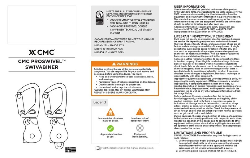CMC PROSWIVEL SWIVABINER User manual