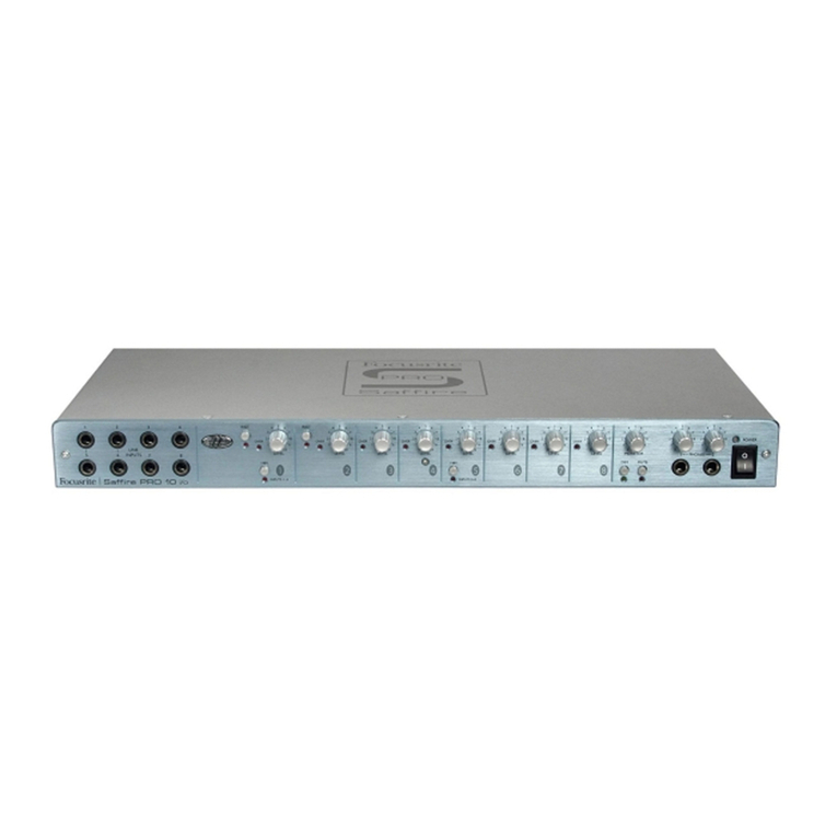 Focusrite Saffire Pro 10 I/O Guide user manual