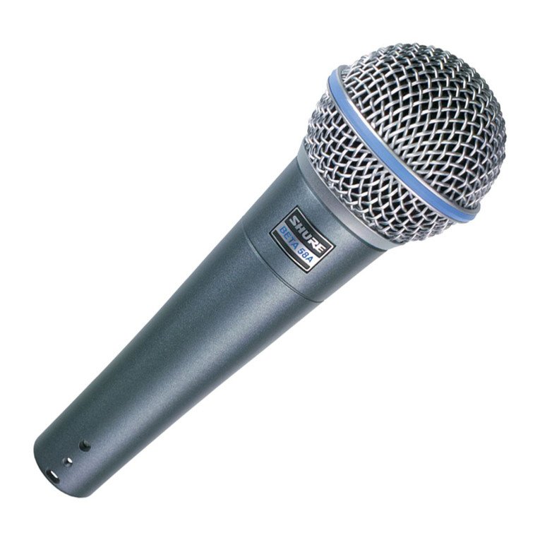 Shure BETA58A User manual Shure BETA58A User manual