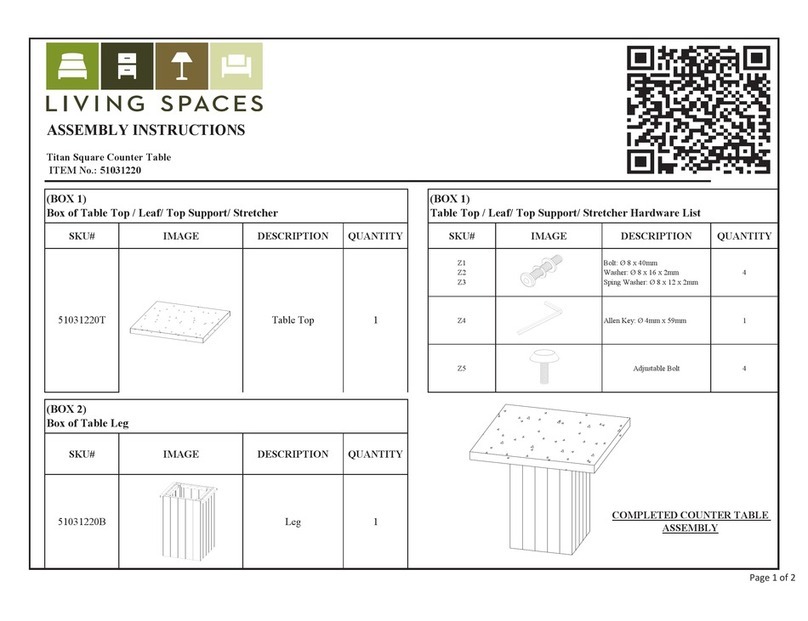 Living Spaces 51031220 User manual