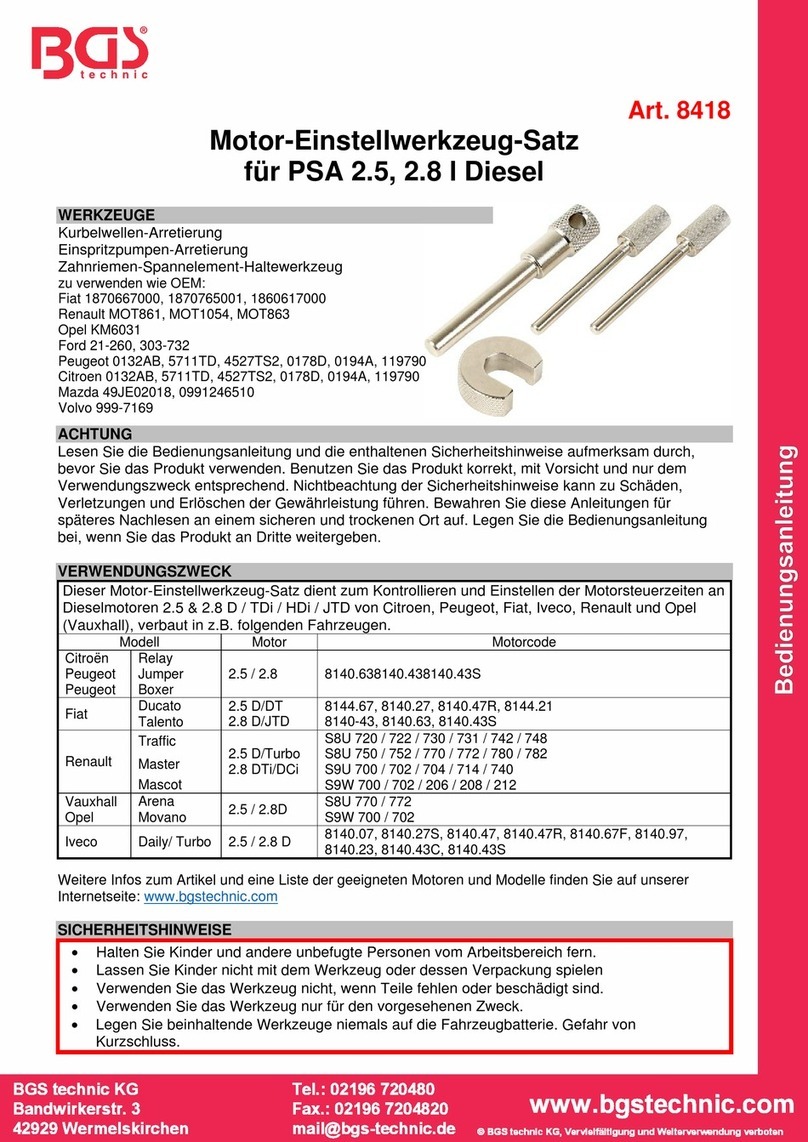 BGS technic 8418 User manual
