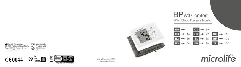 Microlife BP W3 Comfort User manual
