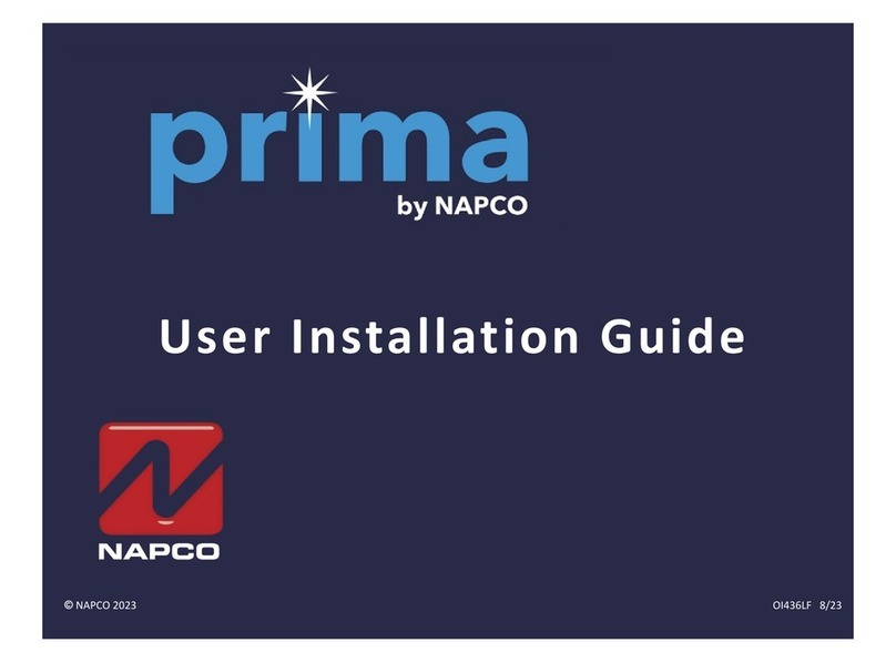 NAPCO Prima User's installation guide