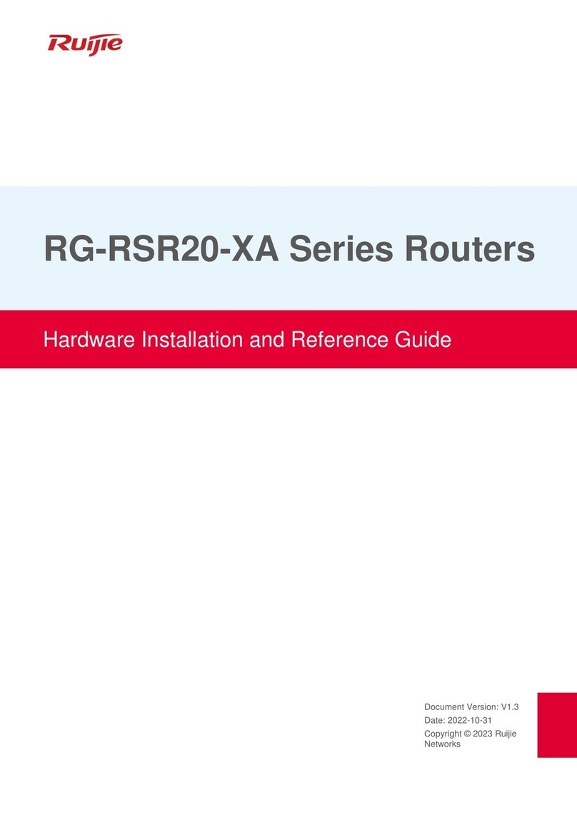 Ruijie RG-RSR20-XA Series Installation and operating manual
