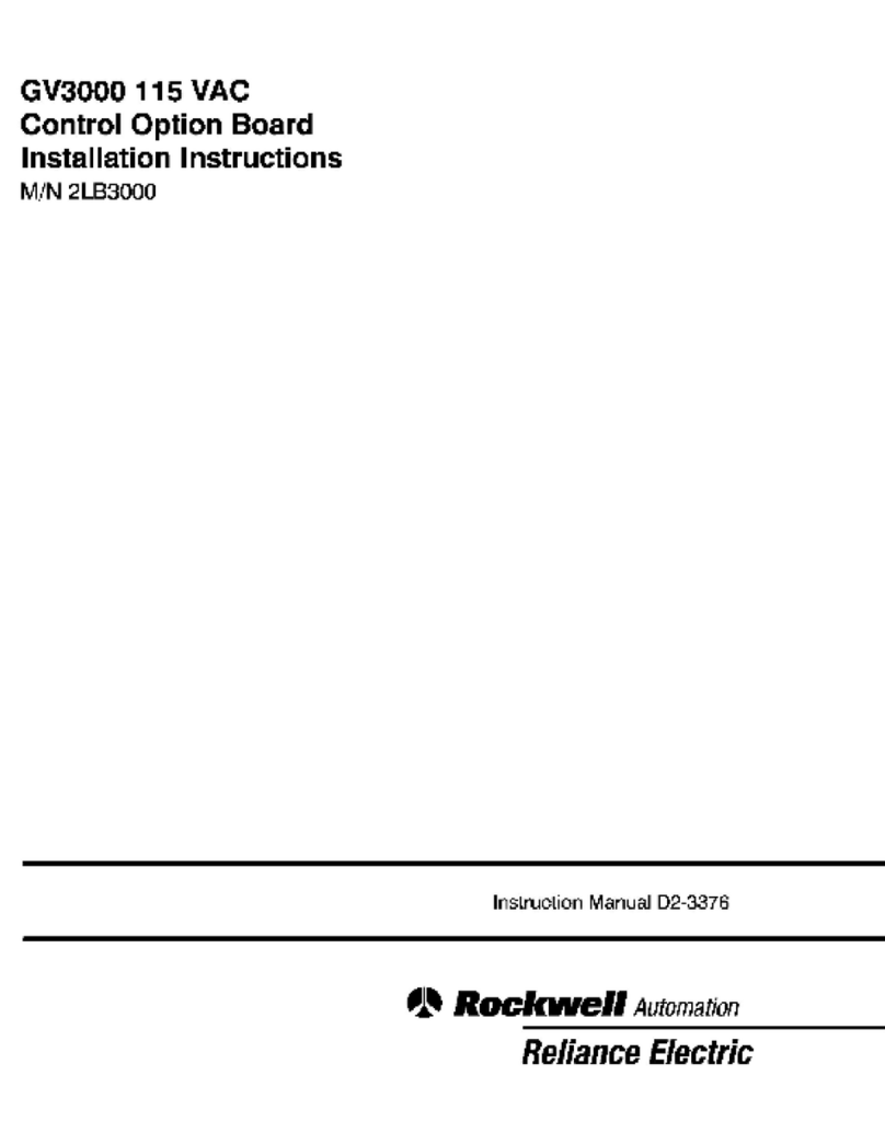 Rockwell Automation Reliance Electric GV3000 installation instructions