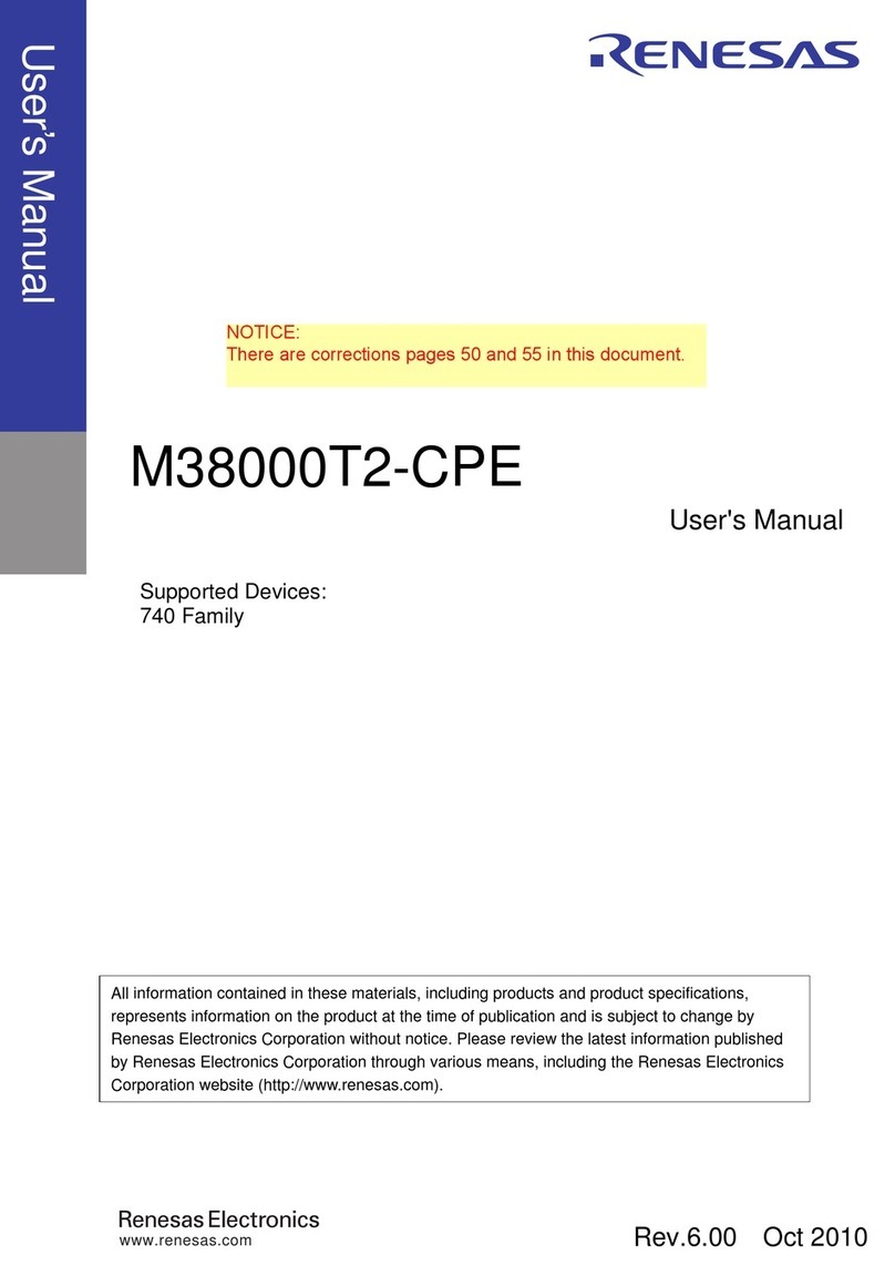 Renesas M38000T2-CPE User manual