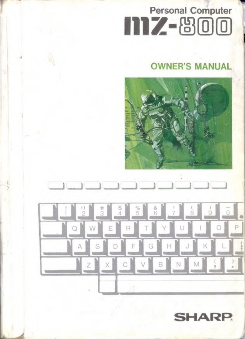 Sharp MZ-800 owner's manual