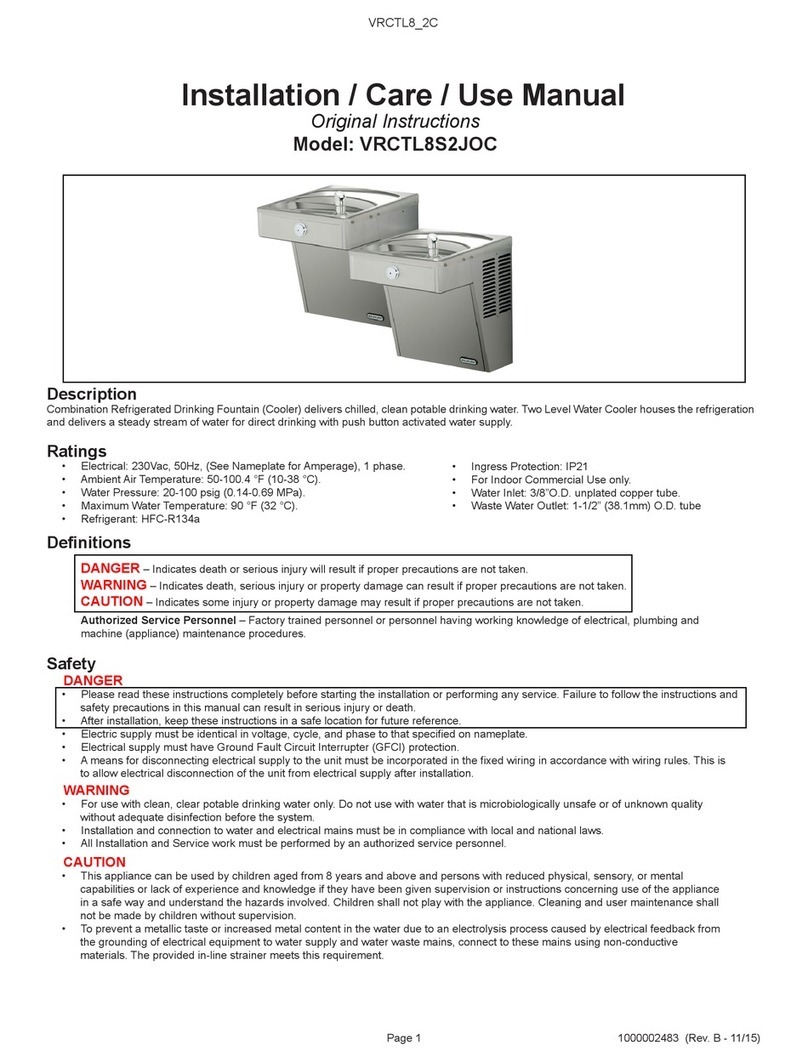 Elkay VRCTL8 2C Series Installation manual