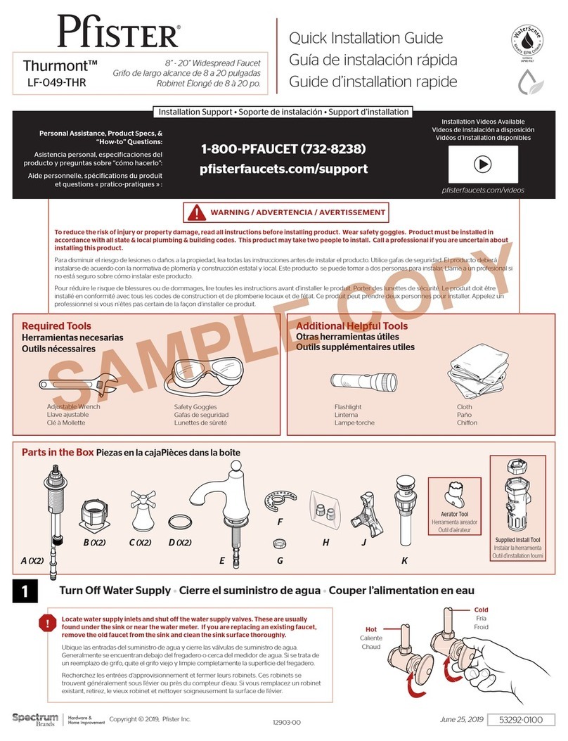 Spectrum Brands Pfister Thurmont LF-049-THR User manual