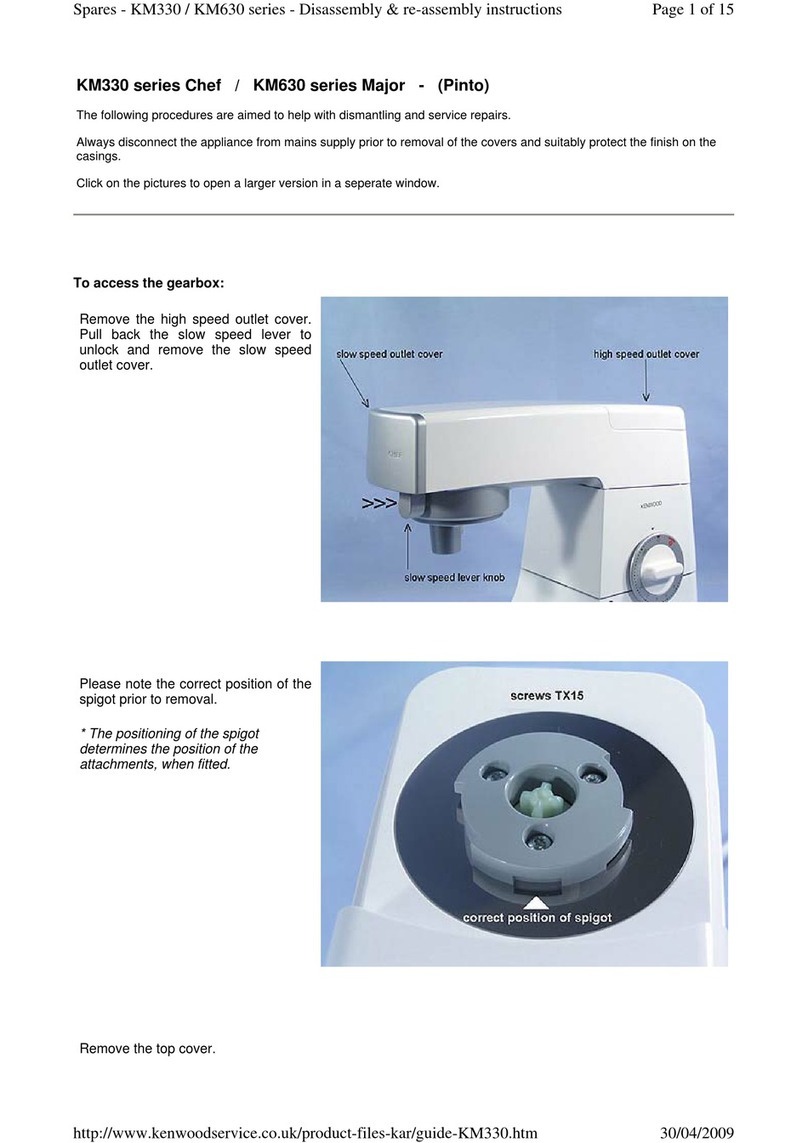 Kenwood Chef KM330 series Service manual
