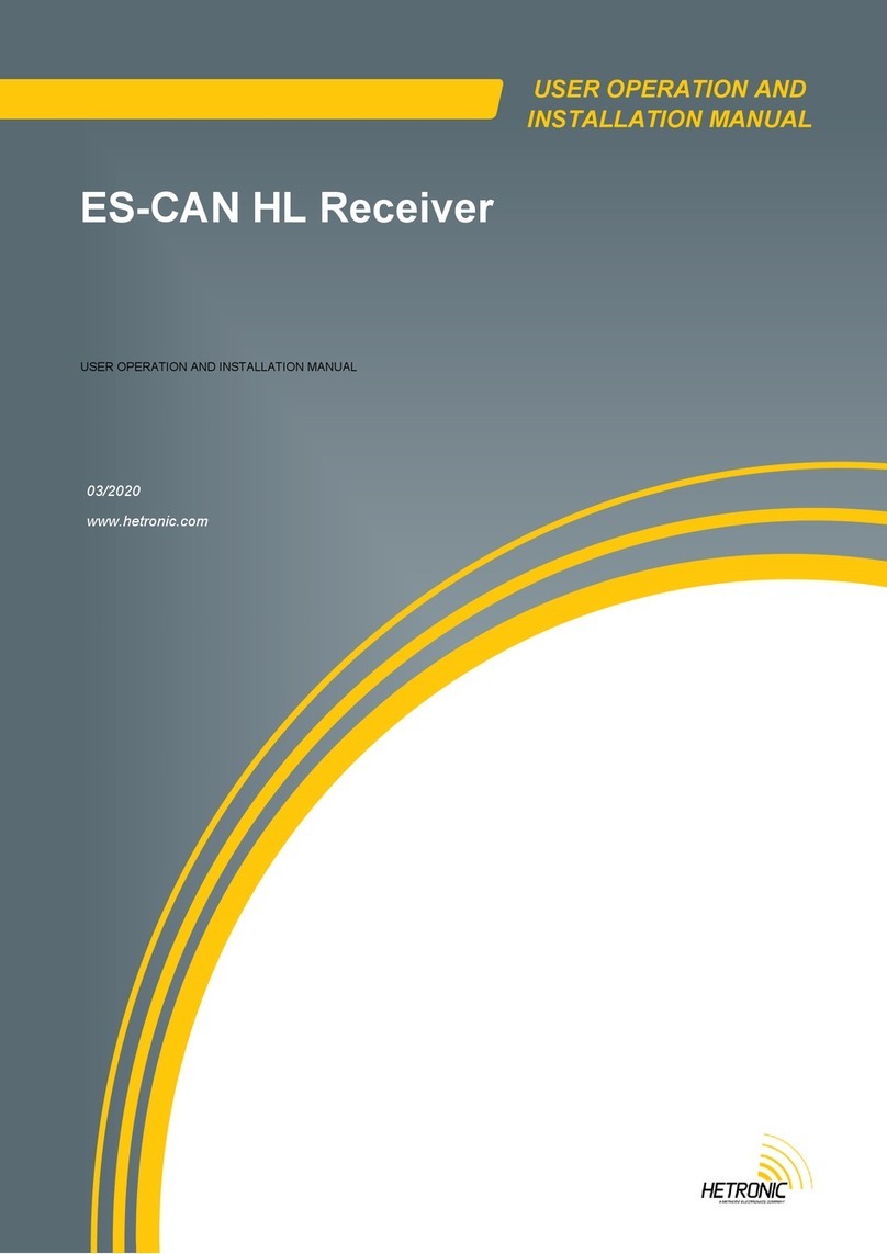 HETRONIC ES-CAN HL User's operation guide