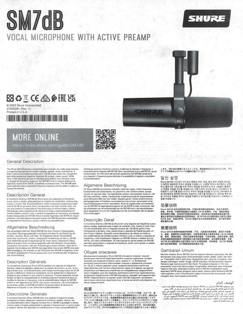 Shure SM7d1B User manual