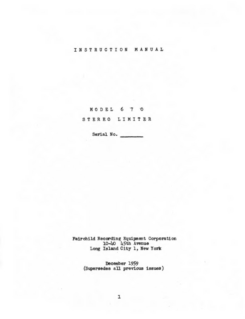 Fairchild 670 instruction manual
