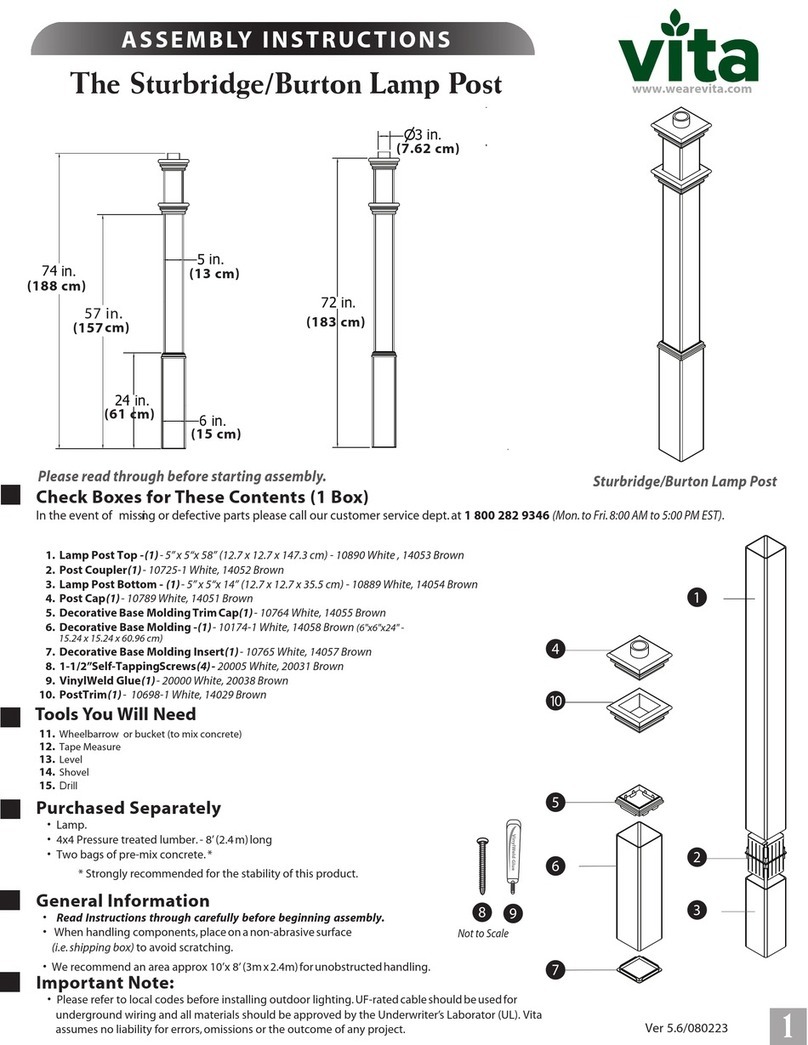 vita Sturbridge Assembly instructions
