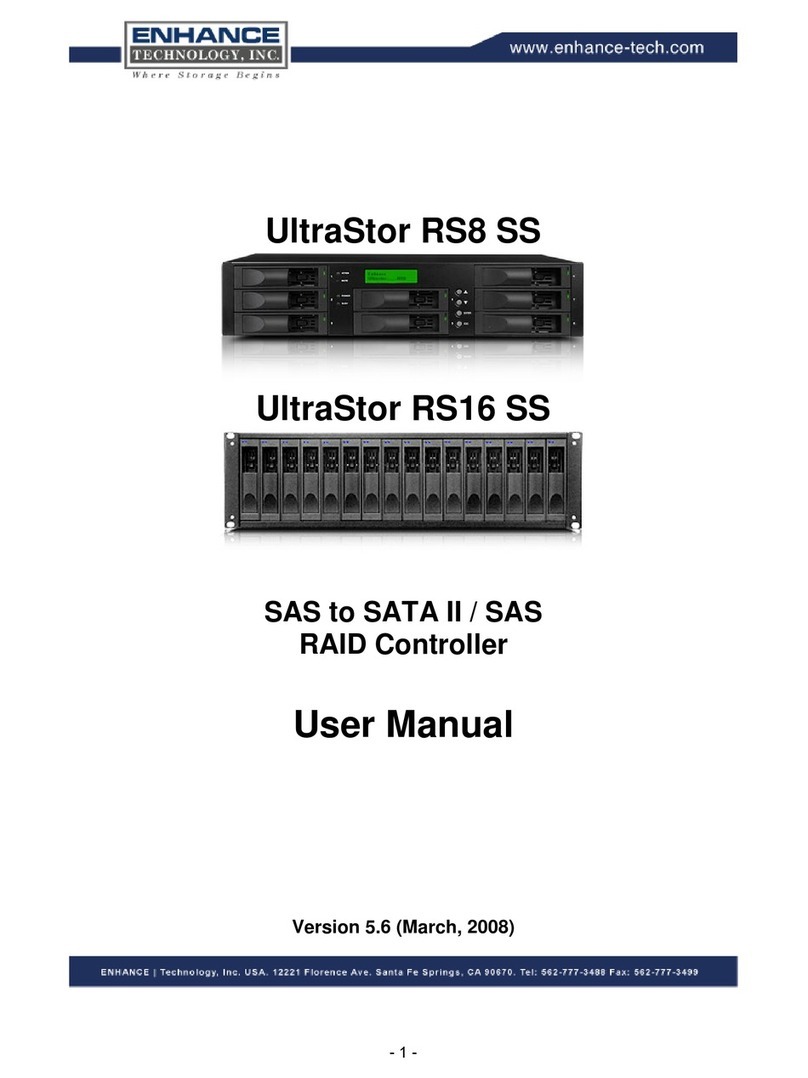 ENHANCE TECHNOLOGY UltraStor RS8 SS user manual