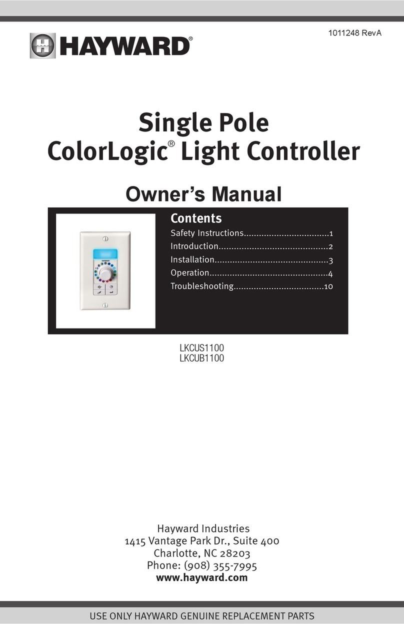 Hayward ColorLogic LKCUS1100 owner's manual