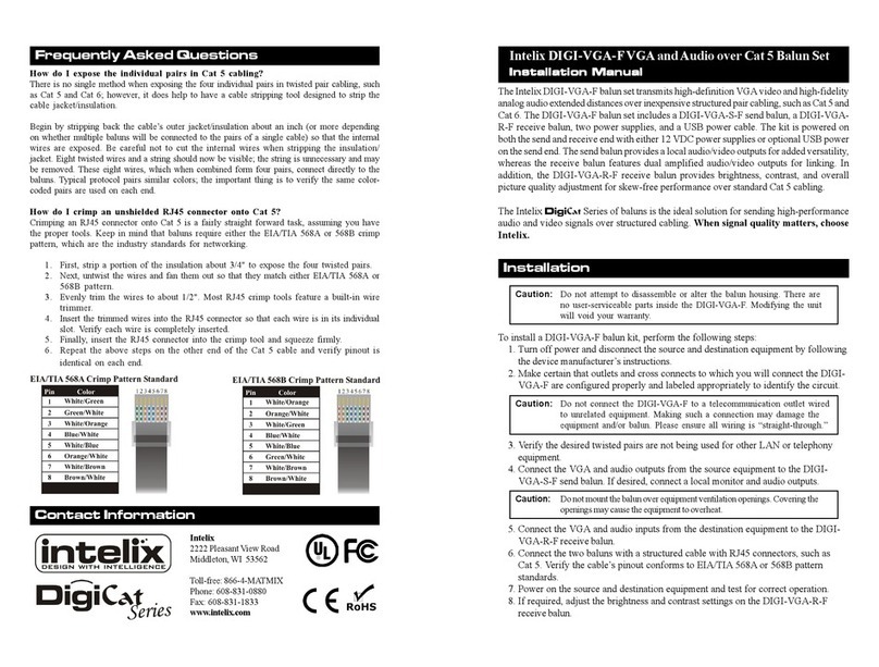 Intelix DigiCat Series User manual