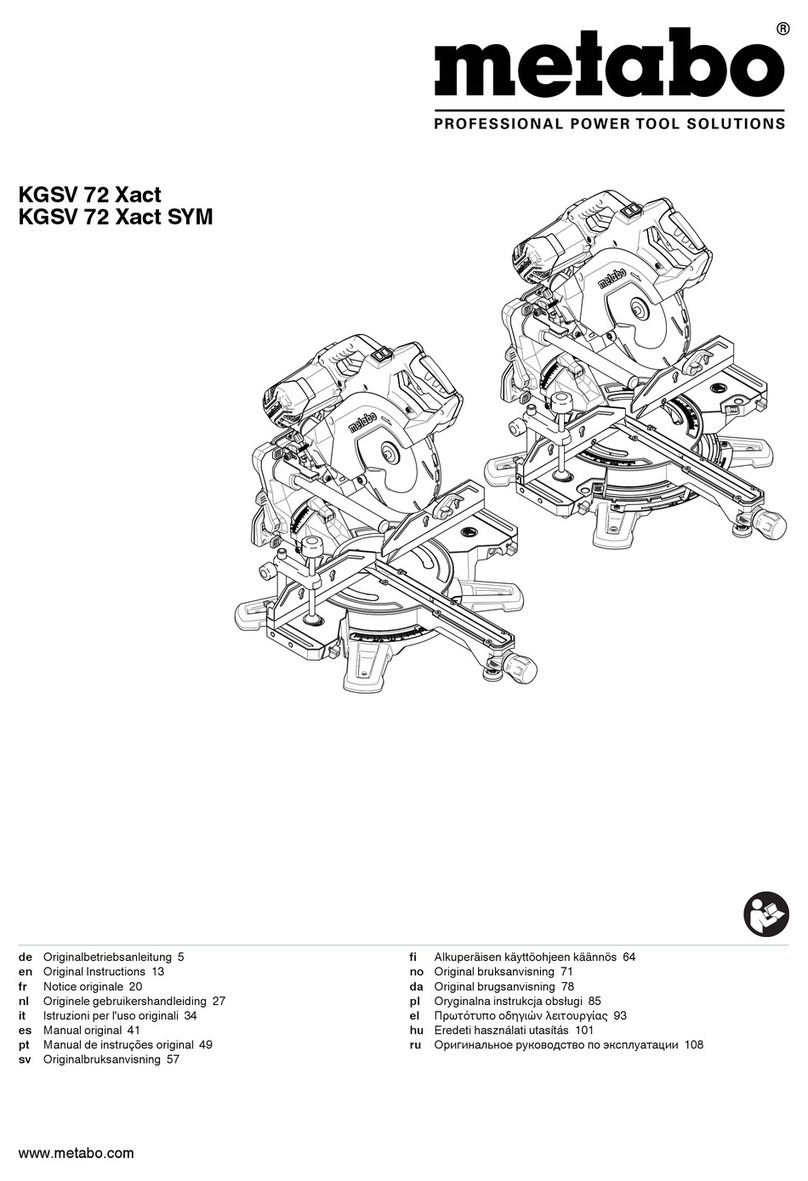 Metabo KGSV 72 Xact Original instructions