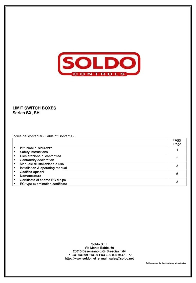 Soldo Controls SX Series manual